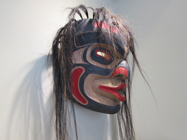 TH: Dzunakwa Mask, 16" high, red cedar